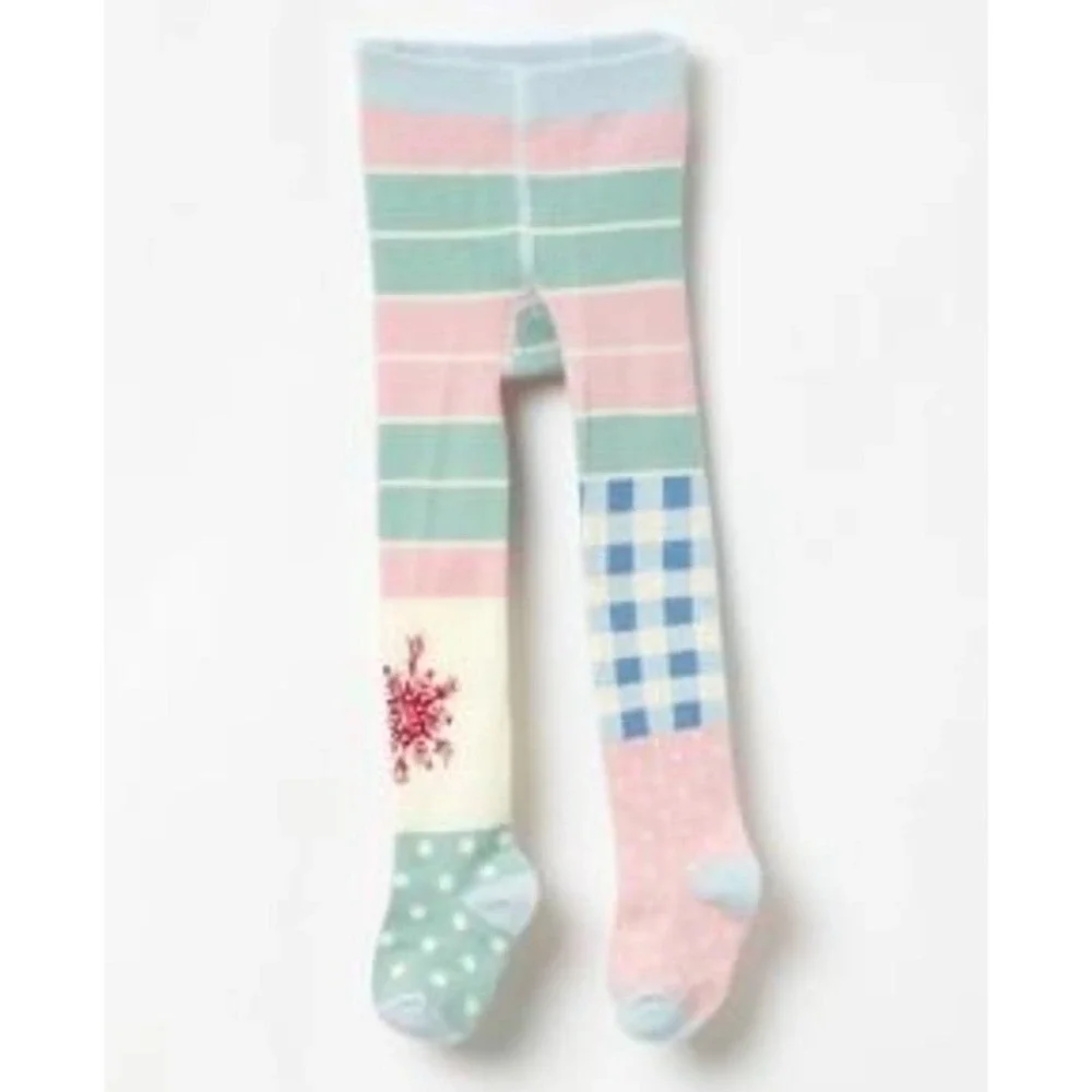 Matilda Jane Girls Winter Wonderland Mixed Print Tights size 12/14 New‎